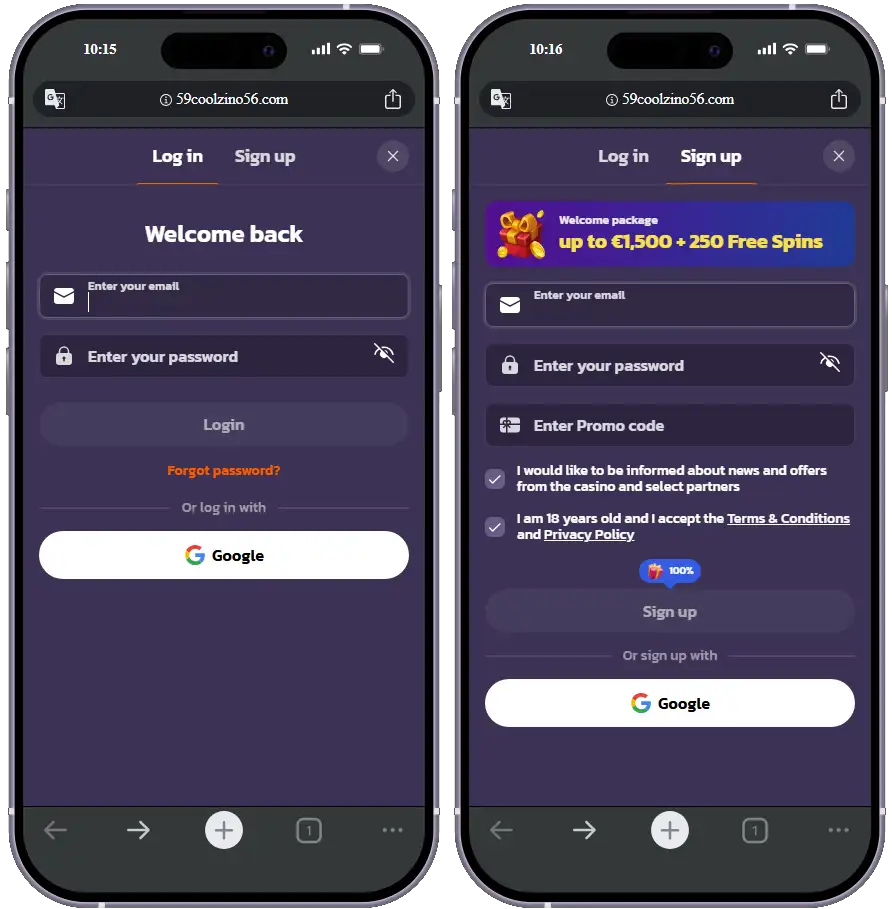Hoe maak je een account aan bij Coolzino?